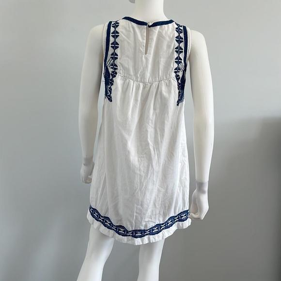 Cortefiel white dress blue embroidery - Picture 6 of 7